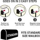 Halloween Skull Mailbox Cover 21x18 Inch, Trick Or Treat Post Letter Box Covers, Halloween Spooky Magnetic Waterproof Mail Wraps for Outdoor Yard Garden Standard Mailbox Decor