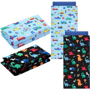 2 Pcs Nap Mat Cover for Kindermat Sheet Daycare Nap Mat Cover Preschool Kindergarten 47 x 21.25 Inch Sewn in Flap Design for Kids Toddler Boys Girls
