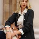 GRACE KARIN Knit Cardigan Sweaters for Women Long Sleeve Ribbed Button Up Sweater 2026 Spring Casual Jacket (Black, L)