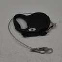 16ft Retractable Dog Leash for Large Breed Dogs up to 110 lbs with a Detachable Chew Proof Extender Wire Ropes (Black L)