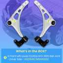 2Pcs Front Lower Control Arm Suspension Kit for Acura 2014-2020 MDX, for Honda 2019-2021 Passport, 2016-2021 Pilot, 2017-2021 Ridgeline, Replaces OE K623548 K623549 MS601230 MS601229