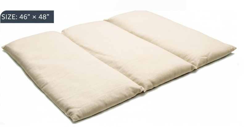 3 Section Cover 46"×48" Trifold Cushion With Foam Padding (Antique Beige)