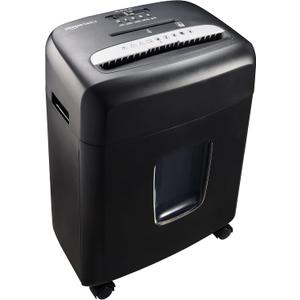 Amazon Basics High Security Micro Cut Paper Shredder, 8 Sheet Capacity, CD and Credit Card Shredder with Pull Out Bin, Black