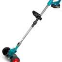 Electric Weed Wacker Cordless Weed Eater Battery Powered, 4-in-1 Brush Cutter/String Trimmer/Grass Trimmer/Lawn Mower, 6 inch Edger Stringless Weed Trimmer with Wheel & Blade