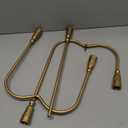 Large Iron Candelabra Centerpieces for Tables, 17.7'' Tall Taper Candle Holders, Vintage Brass Gold Candlestick Holders, Antique Fireplace Mantel Decorations for Living Room, 5 Arms