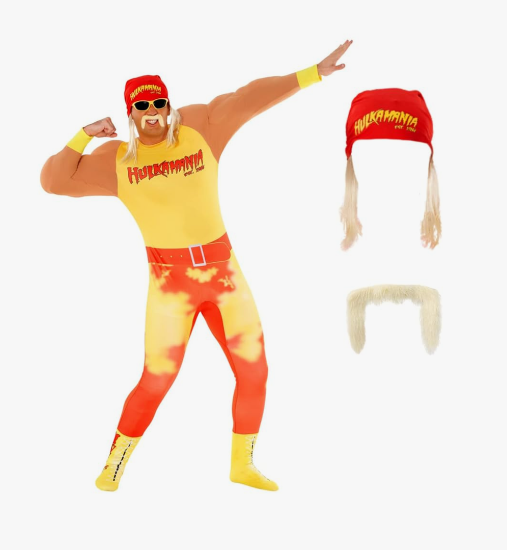 Morph Hulk Hogan Costume, Hulk Hogan Costume Adult, WWE Hulk Hogan Costume, No Size