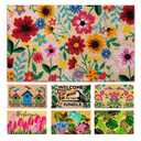 LUA VIKA Coir Door mats Outdoor - Botanic - Welcome mats for Front Door - Coir Doormat Outdoor Entrance - 16''x27.5''