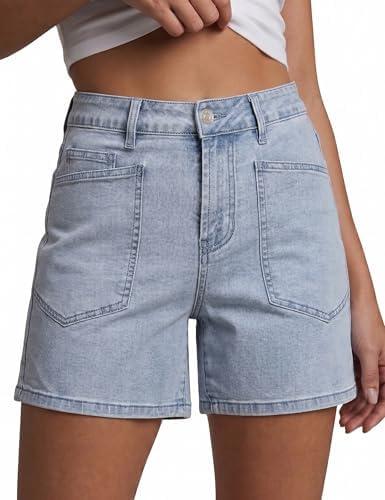 luvamia Jean Shorts Womens High Waisted Trendy Stretchy Denim Shorts Casual Summer Jorts with Pockets Concert Outfits XL