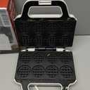 Mini Waffle Maker Machine, Tiny Waffle Bites Iron for Kids, Bake 8 x 2'' Tiny Waffle Bites, Small Waffle Maker, Compact & Easy Use, Non Stick Surface, Recipe Included, White