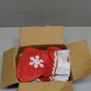 30 Pack Mini Christmas Stockings Snowflake, 8" Knife Spoon Fork Socks Holders, Xmas Candy Pouch Socks Bag for Party Favors, Christmas Tree Decoration