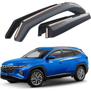 Goodyear Shatterproof in-Channel Window Deflectors for Hyundai Tucson 2022-2026, Rain Guards, Window Visors for Cars, Vent Deflector, Car Accessories, 4 pcs - GY003485