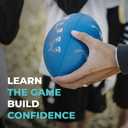 PlayCoach Youth Football in Junior & Peewee Sizes with 10 Basic Passing Routes for Kids 6 to 12 - Endorsed by Drew Brees, Leather Kids and Beach Football, Junior and Peewee Sizes