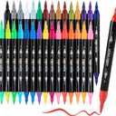 Acrylic Paint Markers,30 Colors Dual Tip Paint Pens for Wood, Canvas, Stone, Rock Painting, Glass, Ceramic Surfaces, DIY Crafts Making Art Supplies