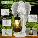 Solar Angel Garden Statue Sculpture, Angel Figurine Solar Lantern Outdoor Decor Lawn Yard Patio Garden Art Ornament Housewarming Christmas Gifts