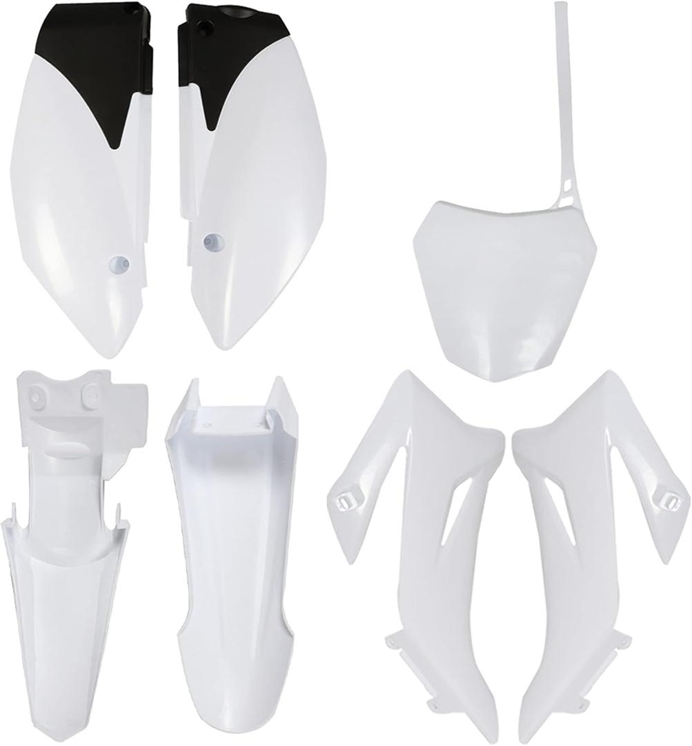 Plastic Mudguard Kit White Body Fairing Cover Replacement for Yamaha TTR110E TTR 110 Trail Bike