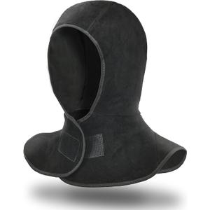 Leaseek Welding Hood, Flame-Retardant Protective Welding Cap with Neck Shoulder Drape, Welding Helmet Accessories,Head Protection for Men & Women, Black