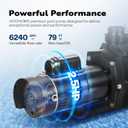 VIVOHOME 2.5HP 230V Pool Pump, Dual Speed with High Lift 79FT, Self-Priming DOE Energy Saving, 1.5" & 2" Connectors w/Strainer Basket for In-Ground Pools