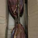 Briful 10 Large Heads Christmas Glitter Magnolia Flowers Christmas Tree Ornaments Set of 3 Artificial Flowers with Picks Stems for Xmas Tree Holiday Decorations, Bronze