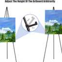 Easel Stand for Sign, Aredy 63" Portable Painting Easel, Lightweight Metal Easels for Painting Canvas, Wedding Sign (2 Pack)