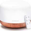 InnoGear 500ml Essential Oil Diffuser with Remote Control, Premium Ultrasonic Aromatherapy Diffusers Scent Humidifier Vaporizer Auto-Off Timer for Large Room Home, Yellow