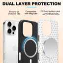 Magnetic for iPhone 12 Pro Max Case Cute Polka Dot Phone Case, Shockproof Slim TPU and Hard PC Protective Phone Cover Compatible with MagSafe Designed for Women Girls, White
