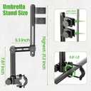 10L0L Heavy Duty Golf Push Cart Umbrella Holder - 180° Adjustable Aluminum Base for Golf Carts, Strollers, Wheelchairs & Bikes | Universal Mounting Design