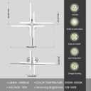 Modern Ceiling Light Fixture, Dimmable Chrome Flush Mount Ceiling Lamp with Remote, 3-Color Acrylic LED Chandelier for Kitchen, Dining Room, Living Room, Bedroom
