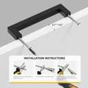 goldenwarm 22 Pack 6-1/4INCH Black Square Bar Cabinet Pull Drawer Handle Stainless Steel Modern Hardware for Kitchen and Bathroom Cabinets Cupboard,Center to Center 160mm Kitchen Cupboard Handles