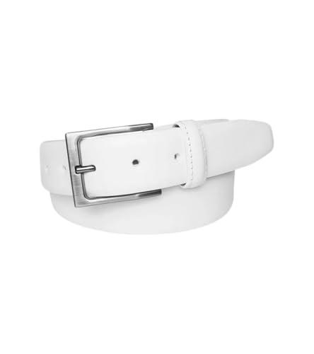 Florsheim Men's Carmine 33mm Leather Belt, White, 44