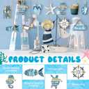 24 Pcs Summer Wooden Ornaments Ocean Beach Tree Decorations Coastal Nautical Navigation Wooden Cutouts Summer Hanging Ornaments for Home Small Tree Party Office(Seashell)