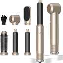 5 in 1 Hair Dryer Brush Set,Professional Negative Ionic Hot Air Styler, Air Curling Wrap Styler,Detachable Blow Dryer Brush With Auto Wrap Curlers,Hair Styling Tools For Straight/Curl/Drying/Smoothing