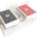 Yuanhe Clear 2 Deck Canasta Playing Card Tray-No Swivel Base