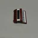 Miniature Accordion with Case Mini Musical Instrument Accordion Replica Collectible Figurines Dollhouse Accessories Model Home Decoration Display Ornament (Red, 2.76"x2.36"x1.18")