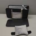 Portable Dog Car Seat for Small Dogs - Pet Booster Seat with Safety Leash, Adjustable Straps, Washable Cushion & Storage Pocket - Center Console Puppy Car Seat for Travel - Black