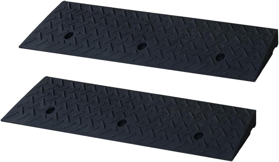 Curb Ramp 2.8" Rise Rubber Curb Ramps for Driveway Curb Ramps for Sidewalks Car Ramps Door Threshold Ramp Shed Ramps for Riding Mower 7000 LB Capacity