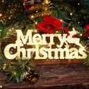 Merry Christmas Sign, Light Up Wall Tree Wreath Hanging Christmas Decorations, LED Lighted Xmas Bright Ornaments for Home, Door, Porch, Holiday, Party - Outdoor & Indoor