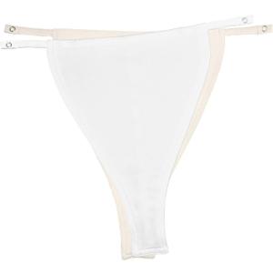 Cleava Snap-To-Bra Mock Camisole [273] White & Crème - Solid (Two in a Pack) Original Classic