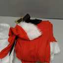 Skeleton Costume Kids Christmas Halloween Santa Costume with White Beard Red Hat Nightmare Party Before Props (X-Large)