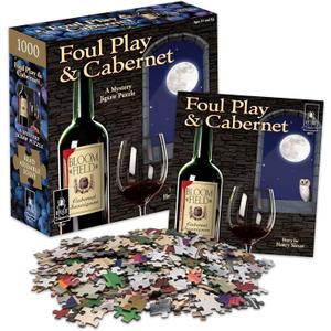 Bepuzzled Classic Mystery Jigsaw Puzzle - Foul Play & Cabernet, Red