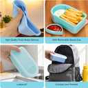 Juome 4 Pack Silicone Snack Containers with Lids, Large Reusable Snack Containers with Salad Dressing Container, Leak-Proof Snackle Box Food Storage Container for School, Office, Travel, Picnic