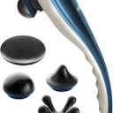 Wahl Deep Tissue Corded Long Handle Percussion Massager, Handheld Therapy with Variable Intensity to Relieve Pain in the Back, Neck, Shoulders, Muscles, & Legs, FSA Eligible, Model 4290-300 (1 Count (Pack of 1))