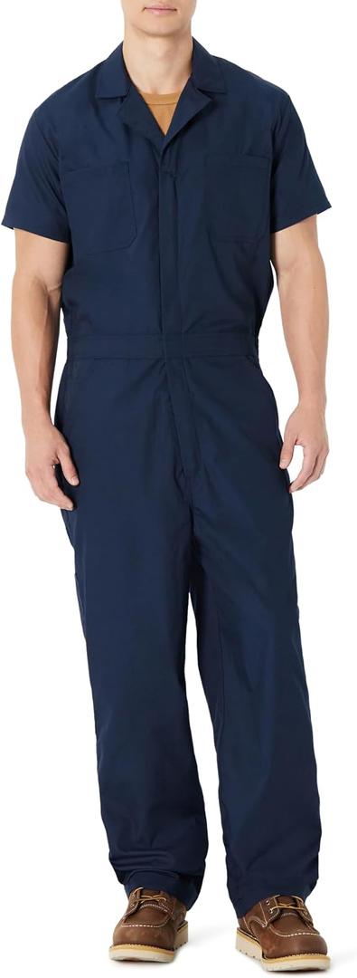 Amazon Basics Men's Relaxed Fit Short Sleeve Workwear Coveralls, 3X Long