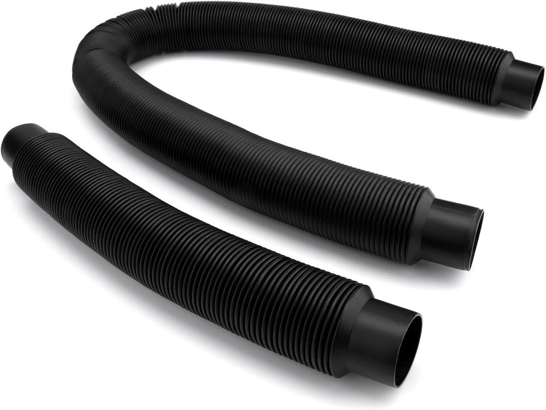 Rainwater Collection Downspout Hose, 11 Ft and 27.5 Inch Lengths, 1.25 Inch Diameter, for Rainwater Buckets, to Store More Rainwater in Gardens and Outdoors 2-Pack