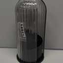 Makeup Brush Holder with Lid 360 Rotating Clear Dustproof Make Up Organizers for Vanity Bathroom Countertop, Green