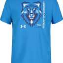 Under Armour Boys' Outdoor Short Sleeve T-Shirt, Crewneck (Small, Blue Circuit Bear)