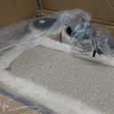 SYANDLVY Small Cat Tree for Indoor Large Cats, Kittens Condo with Scratching Post and Board, Modern Activity Tower with Cave (Beige)