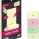 KAISA Index Cards 3x5 Flash Cards, Perforated Smart Card, 150pcs Ruled Colored Notecards and 30pcs Canary Graph Cards Thick Index Card Notebook with Punching Hole for Studying School Suplplies