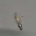 Low Voltage 12V 24V Candelabra E12 Base LED Light Bulb Flame Tip 40Watt Equivalent Warm White 2700k for 12volt Landscape Lighting RV Camper Marine Boat Solar Battery use 4 Pack