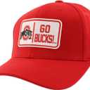 ZHATS Men's Standard NCAA Officially Licensed Fitted Hat ZH Patch Defer Team Color, Medium (Red, M)