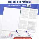 2 x Dutymark Blank W2 4 Up Tax Forms 2025, 25 Employees kit, Instructions in Back of the Forms, Great for QuickBooks and Accounting Software, Idea for E-Filing, W2 4-Up 2025